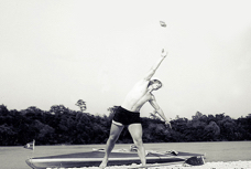 1967 Donau vor Wien - Steinstossen